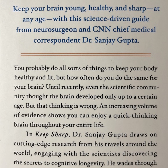 NEW Book: Keep Sharp Build a Better Brain at Any Age by Sanjay Gupta, MD - Picture 5 of 6